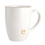 HOME SMILE Initial Coffee Cups for Women Friends Mom Daughter,Monogram Ceramic Mugs with Personalized e,Elegant Alphabet Tea Mugs,Cups for Office and Home,12 oz