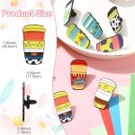 Gythara 9 pcs 9 Colors Milk Tea Theme Alloy Enamel Brooches Pins Bubble Cup Drink Cartoon Food Lapel Pins for DIY Jewelry Clothes Backpack Hats Jackets Badge Craft