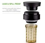 Ovente Stainless Steel Vacuum Insulated Coffee Water Mug, 16 oz Portable Double Wall Handheld Tumbler with Tea Infuser, BPA-Free Spill Proof Travel Friendly for Hot Cold Beverage, Gunmetal MSA16G