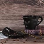 Tea Cup and Saucer Set Ceramic Kissing Couple Coffee Mug Set With Spoon Face Coffee Cup Unique Teacup and Saucer Valentine's Day Christmas Creative Gift