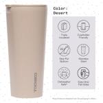 Corkcicle Classic Triple Insulated Coffee Mug with Lid, Desert, 24 oz – Stainless Steel Travel Tumbler Keeps Beverages Cold 9+hrs, Hot 3hrs – Cupholder Friendly Travel Coffee Tumbler