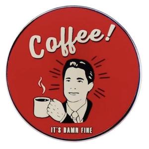 Coffee! It's Damn Fine Twin Peaks Agent Cooper Mug 1.2" Enamel Pin