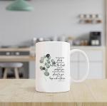 Christian Bible Scripture Jeremiah 29:11 for I Know the Plans I Have for You Watercolor Eucalyptus Leaf Ceramic Mug-11oz Coffee Milk Tea Mug Cup with Handle,Christian Gifts