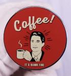 Coffee! It's Damn Fine Twin Peaks Agent Cooper Mug 1.2" Enamel Pin