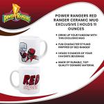 Exclusive Mighty Morphin Power Rangers Red Ranger Ceramic Mug | Official Collectible Coffee Cup | Drinkware For Home Barware Set | Holds 11 Ounces