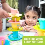 Educational Insights Teacup Pile-Up! Relay Game, Preschool Board Game, Easter Basket Stuffers for Kids, Gift for Kids Ages 4+