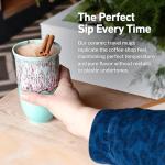 NOVA CERAMICS Travel Mug On the Go Coffee Tumbler Microwave & Dishwasher Safe Green Tumbler - Gifts For Women Men Him Her 16oz Nebula