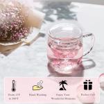 Yalucky Birthday Gifts for Women, Friendship Gifts for Women, Mom Teacher Appreciation Gift Glass Tea Cup with Infuser and Lid Ideas for Tea Lovers Friends Colleagues