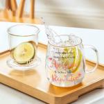 Yalucky Birthday Gifts for Women, Friendship Gifts for Women, Mom Teacher Appreciation Gift Glass Tea Cup with Infuser and Lid Ideas for Tea Lovers Friends Colleagues