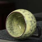 Fuzencup MQjzsh Handmade Chinese Japanese Tea Bowls, Tea Cup Set, 4 Pack, 110ml / 3.7oz for Office, Home, Gifts (Y,Lb，Lg,W)