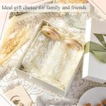 Mumufy 2 Pack Gift for Women Cute Glass Cup Tumbler Flower Iced Coffee Mugs 16 oz Glass with Bamboo Lid & Straw, Mothers Day Birthday Gift for Mom Sister Bridesmaid Baby Shower (Boho Floral)