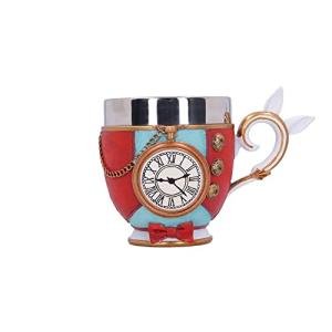 Nemesis Now Alice in Wonderland Inspired Tea Cup, Hand-Painted Resin, Pinkys Up Drinkware, Collectible Coffee Mug - White Rabbit