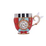 Nemesis Now Alice in Wonderland Inspired Tea Cup, Hand-Painted Resin, Pinkys Up Drinkware, Collectible Coffee Mug - White Rabbit