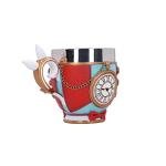 Nemesis Now Alice in Wonderland Inspired Tea Cup, Hand-Painted Resin, Pinkys Up Drinkware, Collectible Coffee Mug - White Rabbit