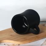 harebe Retro Coffee Mug Set of 4, 10 OZ Heavy Classic Ceramic Diner Cups Set with Handle for Coffee, Tea, Cocoa, Milk, Latte（Black）