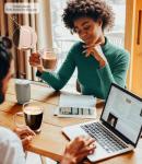 OJA Double Walled Glass Coffee Mugs Set of 4 Hand Blown 14OZ Clear Coffee Cups, Heat Resistant for Cappuccino, Tea, Latte, Espresso, Americano Insulated Borosilicate Glass with Handle