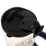 Topadorn Ceramic Travel Mug and Coffee Cup 17 oz. with Handle and Color Box,Starstruck