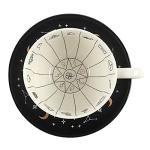 Elegant Black & White Glass Fortune Telling Ceramic Teacup - 7.5cm x 18.5cm (1 Pc.) Unique Design & Gift – Perfect for Everyday Use & Mystical Tea-Time Fun