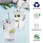 RÉΑLWÁY 16 OZ Reusable Iced Coffee Cups with Lids and Straws, Unbreakable Plastic Drinking Glasses for Iced Tea, Juice, Water, BPA Free, Dishwasher Safe, Set of 8