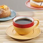 Novelty Ceramic Mug with Saucer – Anime Creative Design Coffee Cup, Unique Ceramic Tea Cup Set, Fun Gift for Fans, 8.5oz