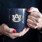 Rico Industries NCAA Auburn Tigers Primary 16 oz Team Color Laser Engraved Speckled Ceramic Coffee Mug
