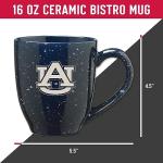Rico Industries NCAA Auburn Tigers Primary 16 oz Team Color Laser Engraved Speckled Ceramic Coffee Mug