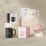 GOOM Travel Coffee Mug, 18/10 Insulated Coffee Cup with Handle, 15oz Stainless Steel Tea Cup with Infuser and Lid for Hot & Cold Drinks,Insulated Mug for Women,Tea Lovers Gifts (Floral White)