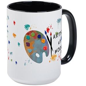 CafePress Artist At Work Large Mug 15 oz (444 ml) Ceramic Coffee Mug