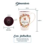 Pavilion Gift Company - You Are Amazing 17-ounce Cup, Floral Pattern Coffee Mug, Butterfly Coffee Cup, Spring Summer Kitchen Ideas, Inspirational Gifts Microwave & Dishwasher Safe, 1 Count, Cream