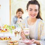 50 Pcs Paper Tea Cups and Plates Pink Floral Disposable Paper Teacups and Saucer Sets with Gold Rim Decorations for Hot Cold Drinks for Wedding Birthday Baby Shower Tea Party, Serve 25