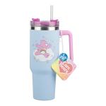 Paladone Care Bears 1.2L Blue Insulated Cup and Straw, Officially Licensed Quencher Bottle with Handle for Water, Iced Tea, Coffee, Cute Pop Culture Collectible for Fans