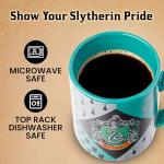 Silver Buffalo Harry Potter Hogwarts Slytherin House Crest Ceramic Mug, 14 Ounces