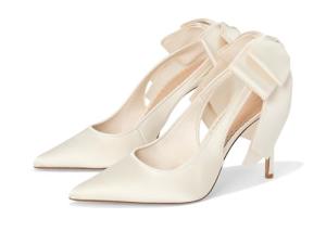 Steve Madden Women's Teacup Pump, Ivory Satin, 10