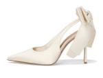 Steve Madden Women's Teacup Pump, Ivory Satin, 10