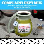 BigMouth Inc Complaint Department Grenade Coffee Mug - "Take a Number" - Funny Gag Gift for Office, Coworker, Teacher - Ceramic, 16 Ounces