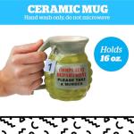 BigMouth Inc Complaint Department Grenade Coffee Mug - "Take a Number" - Funny Gag Gift for Office, Coworker, Teacher - Ceramic, 16 Ounces