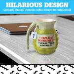 BigMouth Inc Complaint Department Grenade Coffee Mug - "Take a Number" - Funny Gag Gift for Office, Coworker, Teacher - Ceramic, 16 Ounces