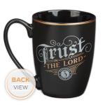 Christian Art Gifts Inspirational Ceramic Coffee & Tea Mug for Men & Women: Trust in the Lord Encouraging Bible Verse Proverb, Sturdy Lead & Cadmium-free Non-toxic Drinkware, Matte Black & Gold, 12 oz