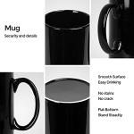 harebe 22 OZ Extra Large Coffee Mug, Smooth Ceramic Boss Giant Tea Cup Big Capacity and Handle for Dad Men, Black