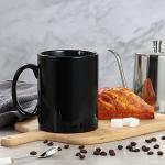 harebe 22 OZ Extra Large Coffee Mug, Smooth Ceramic Boss Giant Tea Cup Big Capacity and Handle for Dad Men, Black