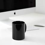harebe 22 OZ Extra Large Coffee Mug, Smooth Ceramic Boss Giant Tea Cup Big Capacity and Handle for Dad Men, Black