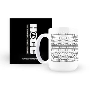 Hogg Hidden Message Coffee Mug, 15 oz Ceramic Funny Coffee Cups for Women, Discreet F this S Mug, Unique Coworker Gifts, White Elephant Gift, Sideways Hidden Message, Funny Cups for Adults