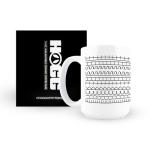 Hogg Hidden Message Coffee Mug, 15 oz Ceramic Funny Coffee Cups for Women, Discreet F this S Mug, Unique Coworker Gifts, White Elephant Gift, Sideways Hidden Message, Funny Cups for Adults