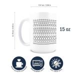 Hogg Hidden Message Coffee Mug, 15 oz Ceramic Funny Coffee Cups for Women, Discreet F this S Mug, Unique Coworker Gifts, White Elephant Gift, Sideways Hidden Message, Funny Cups for Adults