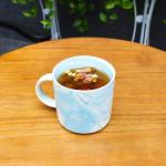 Smarlin Marbling Ceramic Coffee Mug, Tea Cup for Office and Home, 13 Oz, Dishwasher and Microwave Safe (Blue, 1)