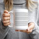 Hogg Hidden Message Coffee Mug, 15 oz Ceramic Funny Coffee Cups for Women, Discreet F this S Mug, Unique Coworker Gifts, White Elephant Gift, Sideways Hidden Message, Funny Cups for Adults