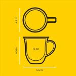 JoyJolt Serene Double Walled Insulated Glasses Coffee Mug (Set of 2) 13.5 Ounces