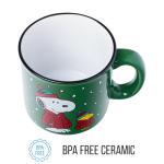 Silver Buffalo Peanuts Christmas Snoopy and Woodstock Puffer Jacket in Snow Ceramic Camper Mug, 20 ounces