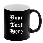 My Personal Memories Custom Engraved Latte Coffee Mug and Personalized Tea Cup With Your Text (Black)