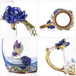 Guon-Wuvl Gifts for Mom Women Mothers Day Flower Cups Tea Mug With Tea Spoon Valentines Day Christmas Gift Use Gift Package